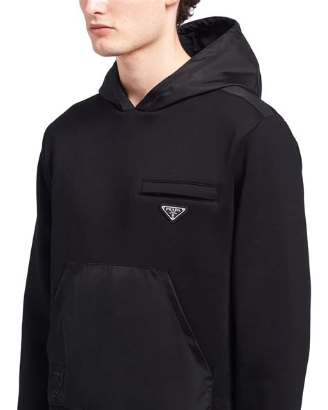 prada hoodue|prada nylon hoodie.